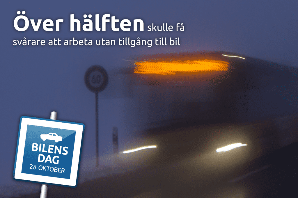 Visste du att 53 procent av svenskarna skulle ha svårare att arbeta utan bil?
