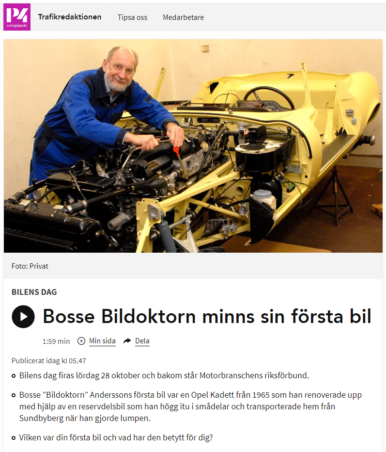 Hör hur Bosse Bildoktorn firar Bilens Dag!